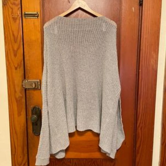 Shein Grey Open Front Batwing Sleeve Cardigan - Picture 5 of 7